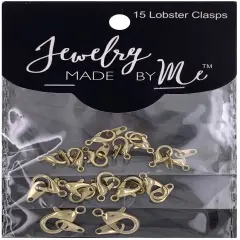 Jewelry Made By Me Lobster Clasp 15/Pkg-Gold