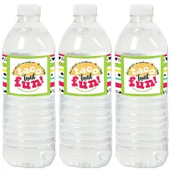 Big Dot of Happiness Taco 'Bout Fun - Fiesta Water Bottle Sticker Labels - Set of 20