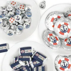 Big Dot of Happiness Ahoy - Nautical - Party Candy Favor Sticker Kit - 304 Pieces