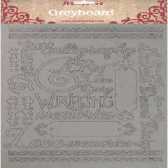 Stamperia Greyboard Cut-Outs A4 1mm Thick-Calligraphy