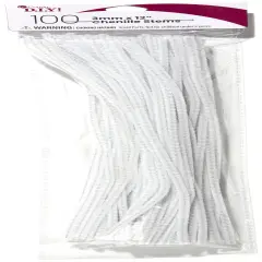 CousinDIY Chenille Stems 3mmx12" 100/Pkg-White