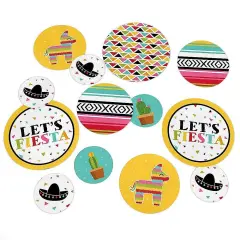 Big Dot of Happiness Let's Fiesta - Fiesta Party Giant Circle Confetti - Party Decorations - Large Confetti 27 Count
