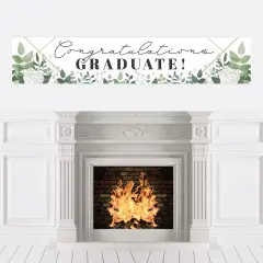 Big Dot of Happiness Boho Botanical Graduate - Greenery Graduation Decorations Party Banner