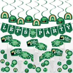 Big Dot of Happiness Shamrock St. Patrick's Day - Saint Paddy&rsquo;s Day Party Supplies Decoration Kit - Decor Galore Party Pack - 51 Pieces