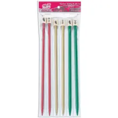 Susan Bates Silvalume Single Point Knitting Needles 10" Set-Sizes 9 To 10.5