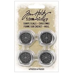 Idea-Ology Metal Shape Seals 4/Pkg-Christmas