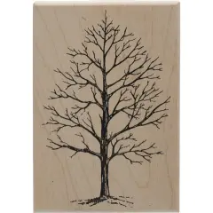 Judikins Rubber Stamp 4"X2.75"-Winter Tree