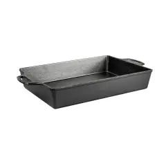 Lodge Cast Iron Casserole Baking Pan Dual Handles Seasoned 9 x 13
