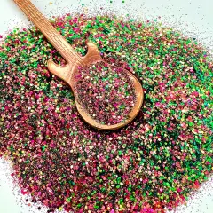 Rubythroat Chameleon Pixie for Poxy Medium Chunky Mix Glitter 2 oz.