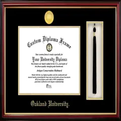 Oakland University 11w x 8.5h Tassel Box and Diploma Frame