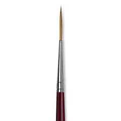 Da Vinci Kolinsky Red Sable Brush - Medium Pointed Liner, Long Handle, Size 2