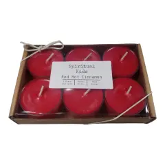 Red Hot Cinnamon Natural Soy Wax Tealights 6 Count Hand Poured with Fragrant/Essential Oils! | Birthday Gift | Spicy Candles | Red Tealights |