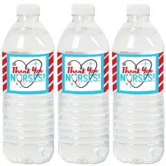 Thank You Nurses - Nurse Appreciation Week Water Bottle Sticker Labels - Set of 20