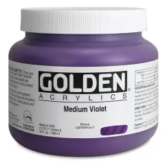 Golden Heavy Body Artist Acrylics - Medium Violet, 32 oz Jar