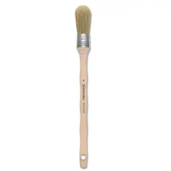 Escoda Natural Bristle Brushes - Round Domed, Size 4, Long Handle