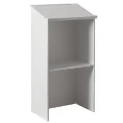 Standing Floor Podium with Storage for Church, School, Office or Home White