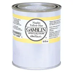 Gamblin Artist's Oil Color - Naples Yellow, 16 oz Can