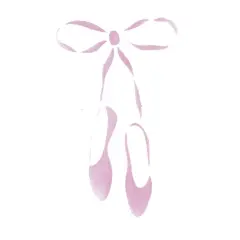 Ballet Slippers Wall Stencil | 2674 by Designer Stencils | Reusable Art Craft Stencils for Painting on Walls, Canvas, Wood | Reusable Plastic Paint Stencil for Home Makeover | Easy to Use & Clean Art Stencil