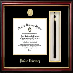 Purdue University 9.625w x 7.625h Tassel Box and Diploma Frame