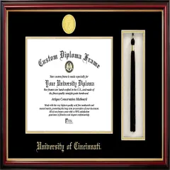University of Cincinnati 11w x 8.5h Tassel Box and Diploma Frame