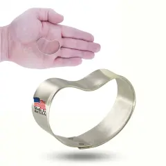 Cookiecutter.com Mini Jelly Bean Cookie Cutter 1.75 in, Tin Plate Steel, Handmade in USA