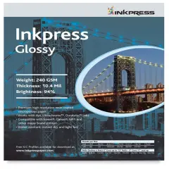 Inkpress - Inkjet Papers, 8-1/2" x 11", Glossy, 50 Sheets
