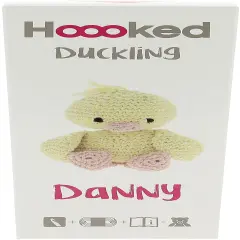 Hoooked Amigurumi DIY Kit W/Eco Barbante Yarn-Duckling Danny - Yellow & Peach