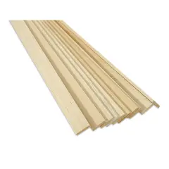 Bud Nosen Balsa Wood Sticks - 3/16" x 1" x 36", Pkg of 10