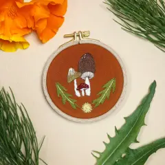 MCreativeJ Mushroom Trio - Intermediate Embroidery DIY Craft Kit