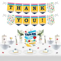 Big Dot of Happiness Thank You Teachers - DIY Teacher Appreciation Signs - Snack Bar Decorations Kit - 50 Pieces