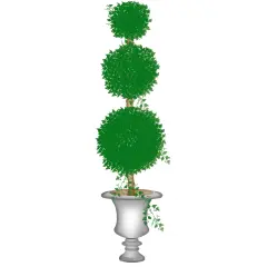 Medium Topiary with Round Balls Wall Stencil | 2645 by Designer Stencils | Floral Stencils | Reusable Art Craft Stencils for Painting on Walls, Canvas, Wood | Reusable Plastic Paint Stencil for Home Makeover | Easy to Use & Clean Art Stencil