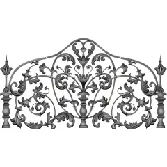 Twin Iron Headboard Wall Stencil | 2583 by Designer Stencils | Pattern Stencils | Reusable Stencils for Painting | Safe & Reusable Template for Wall Decor | Try This Stencil Instead of a Wallpaper | Easy to Use & Clean Art Stencil Pattern