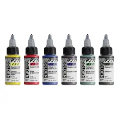 Golden High Flow Acrylics - Airbrush Set of 6, 30 ml Bottles