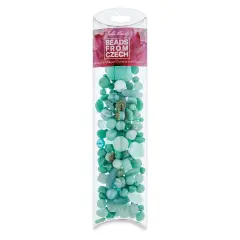 John Bead Czech Glass Bead Mix - Barbados Ocean, 100 g