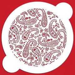 Paisley Cake Stencil Top | C701 by Designer Stencils | Cake Decorating Tools |