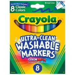Crayola Ultra-Clean Color Max Broad Washable Markers 8/Pkg-Classic Colors
