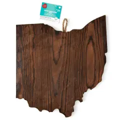 CousinDIY Wood State Shaped Plaque 9"X10"X0.5"-Ohio
