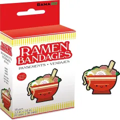 Ramen Bandages | Set of 18 Individually Wrapped Self Adhesive Bandages