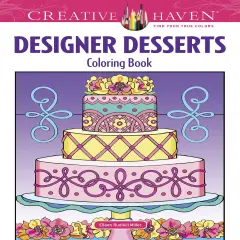 Creative Haven: Designer Desserts Coloring Book-Softcover