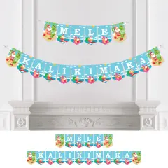 Big Dot of Happiness Tropical Christmas - Beach Santa Holiday Party Bunting Banner - Party Decorations - Mele Kalikimaka