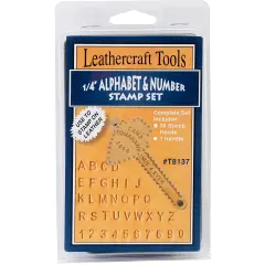 Realeather(R) Crafts Alphabet & Number Stamp Set-1/4"