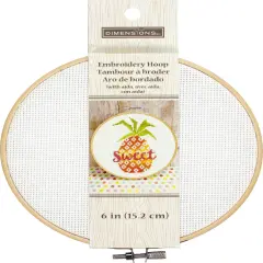 Dimensions Embroidery Hoop W/Aida 6"-White