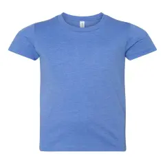 BELLA + CANVAS&reg; Youth CVC Jersey Crew Neck Short Sleeve Tee - 3001YCVC Htr columbia blue