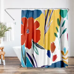 Americanflat 71" x 74" Shower Curtain, Cheerfulness I by PI Creative Art