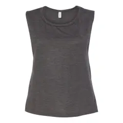 BELLA + CANVAS&reg; Women's Flowy Scoop Muscle Tank Dark grey heather