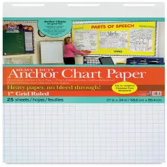 Pacon Heavy Duty Anchor Chart Paper - 27" x 34", Gridded