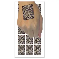 Snake Haired Gorgon Medusa Greek Myth Temporary Tattoo Water Resistant Fake Body Art Set Collection (1 Sheet)