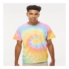Colortone&reg; Multi-Color Tie-Dyed Crewneck Short Sleeve T-Shirt Eternity