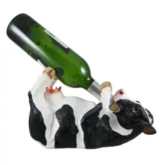 Cow Wine Bottle Holder Statue