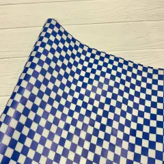 Checkered Frosted Jelly Cobalt Blue